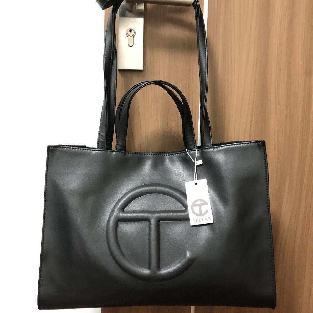Telfar Black Tote medium shoulder bag